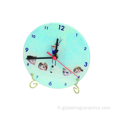 Horloge en verre décorative de 18 cm élégante